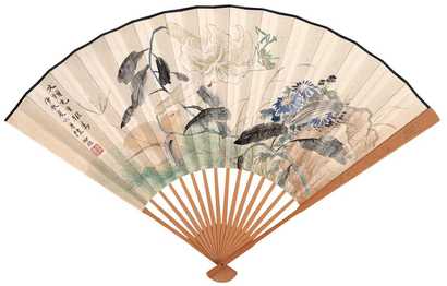 陆抑非 1940年作 花荫 成扇